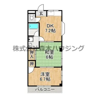 コンフォートキヨタキ【 307号室】の間取り