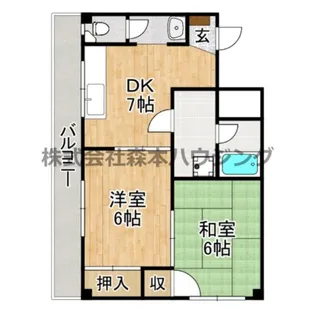 メゾン深野【 2-D号室】の間取り
