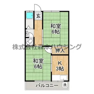 仲マンション【 203号室】の間取り