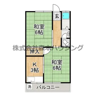仲マンション【 202号室】の間取り