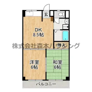 シャトーKITA II【 102号室】の間取り