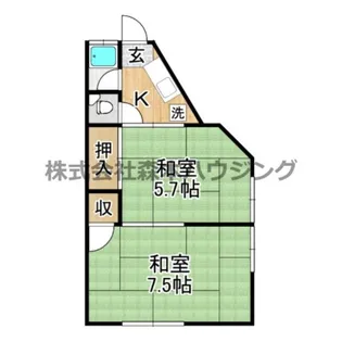 エアロプレーン春日【 201号室】の間取り