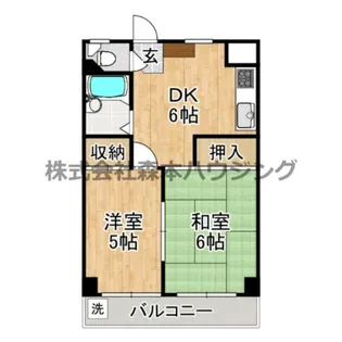 寝屋川スカイハイツ【 303号室】の間取り