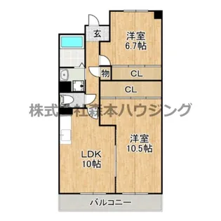 サニーヒル忍ケ丘【 308号室】の間取り