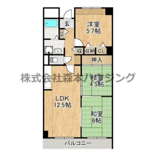 パルハセトン香里園【 408号室】の間取り