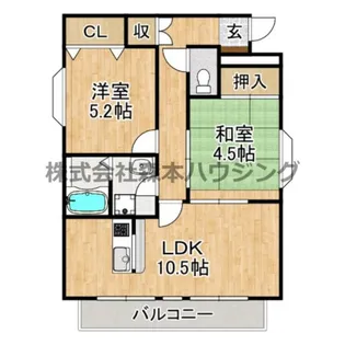 ドミシル谷辻【 201号室】の間取り