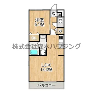 アムール清瀧【 101号室】の間取り