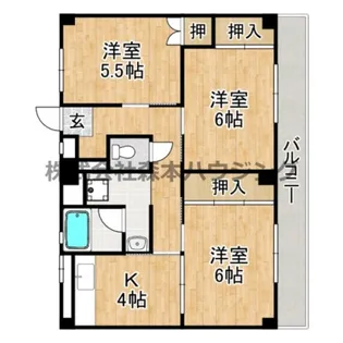 ビレッジハウス春日Ⅰ 3号棟【 401号室】の間取り