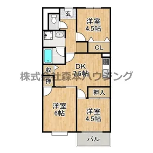 ウエストプラザ【 207号室】の間取り