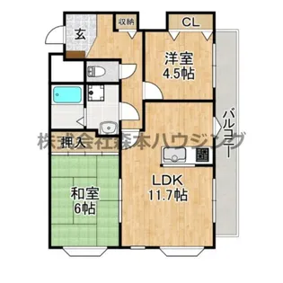ドミシル谷辻【 204号室】の間取り