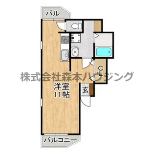 ライフテック野崎駅前【 101号室】の間取り