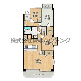 日興交野スカイマンション【 302号室】の間取り