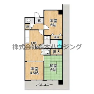 グランドヴィラ香里【 605号室】の間取り