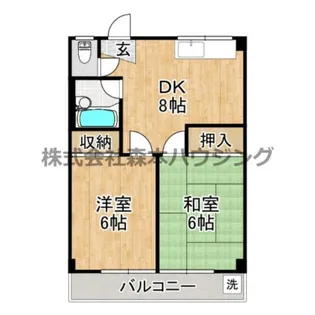 永本マンション【 405号室】の間取り