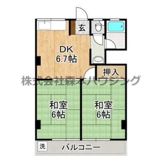 橋爪ビル【 302号室】の間取り