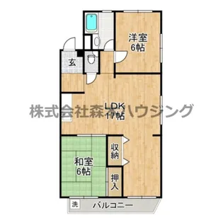 ヴィラ香里【 201号室】の間取り