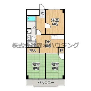 丸信リバーサイドコーポ1棟【 511号室】の間取り