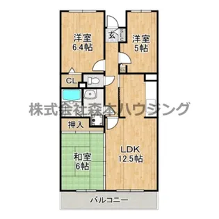 サン・フォレスト【 402号室】の間取り