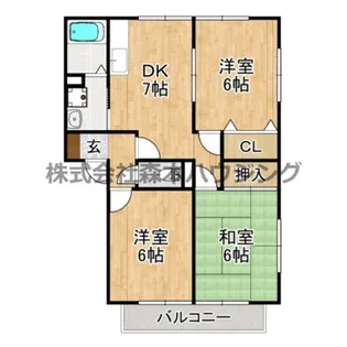 サニーフレッシェン Ⅰ【 202号室】の間取り