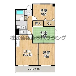 ラフィネ星田【 305号室】の間取り