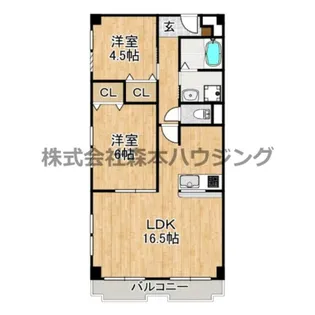 バーレン池田【 401号室】の間取り