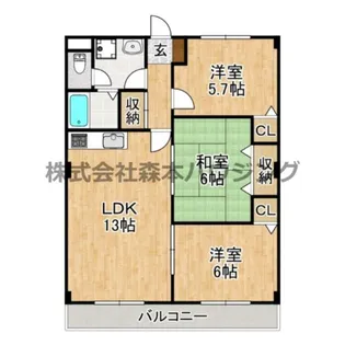 メゾンエスポワール【 203号室】の間取り