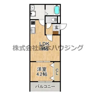 badge四条畷【 204号室】の間取り