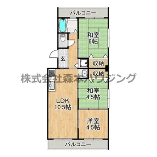 芳園マンション【 103号室】の間取り