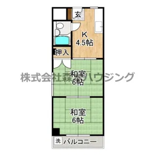 森岡ハイツ【 301号室】の間取り