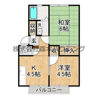 光ハイツ【 202号室】の間取り