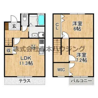 ルシアコート村野【 108号室】の間取り