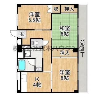 ビレッジハウス春日Ⅰ 2号棟【 505号室】の間取り