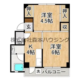 ビレッジハウス招提 3号棟【 505号室】の間取り