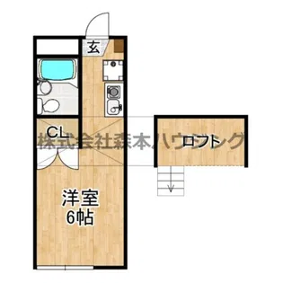 クレア清滝【 104号室】の間取り