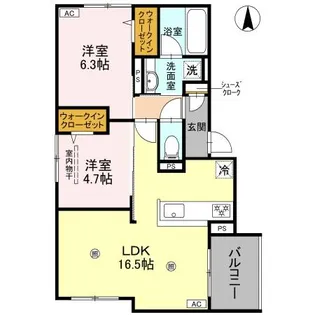 D-residence南茨木【2階】の間取り