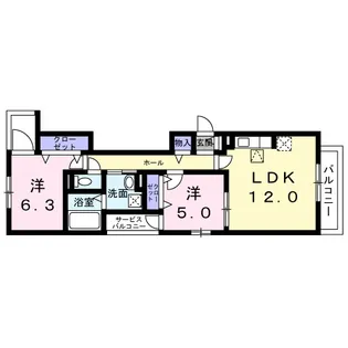 パル茨木【1階】の間取り