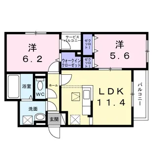 パル茨木【1階】の間取り