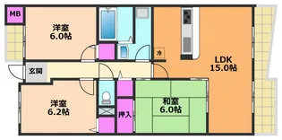 フェアフィールド【3階】の間取り