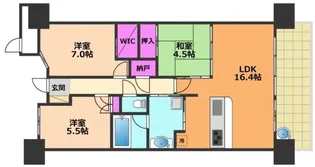 ミリカヒルズ1街区【4階】の間取り
