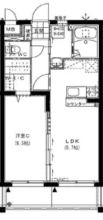 ハーバーウエスト【2階】の間取り