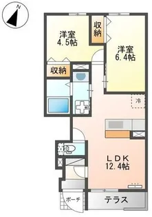 サウスフォレスター【1階】の間取り