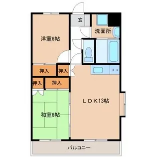 サンライズ吉村【2階】の間取り