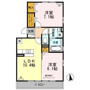サニーコートヴィラ【2階】の間取り