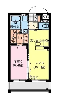 Diosa de sol(ディオサ デ ソル)【406号室】の間取り