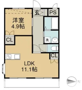 Calm ford【103号室】の間取り