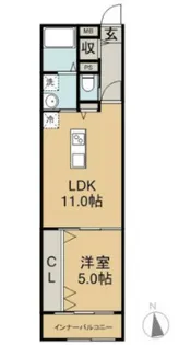 GROWTH DAIOU【2階】の間取り