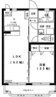 サンフォーラス【302号室】の間取り