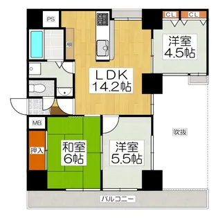フィエルテ四条烏丸シュッド【10階】の間取り