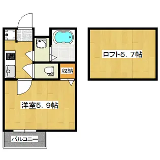 ロフティ四条大宮【2階】の間取り