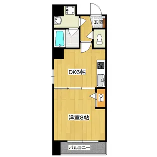 プラネシア星の子四条烏丸【6階】の間取り